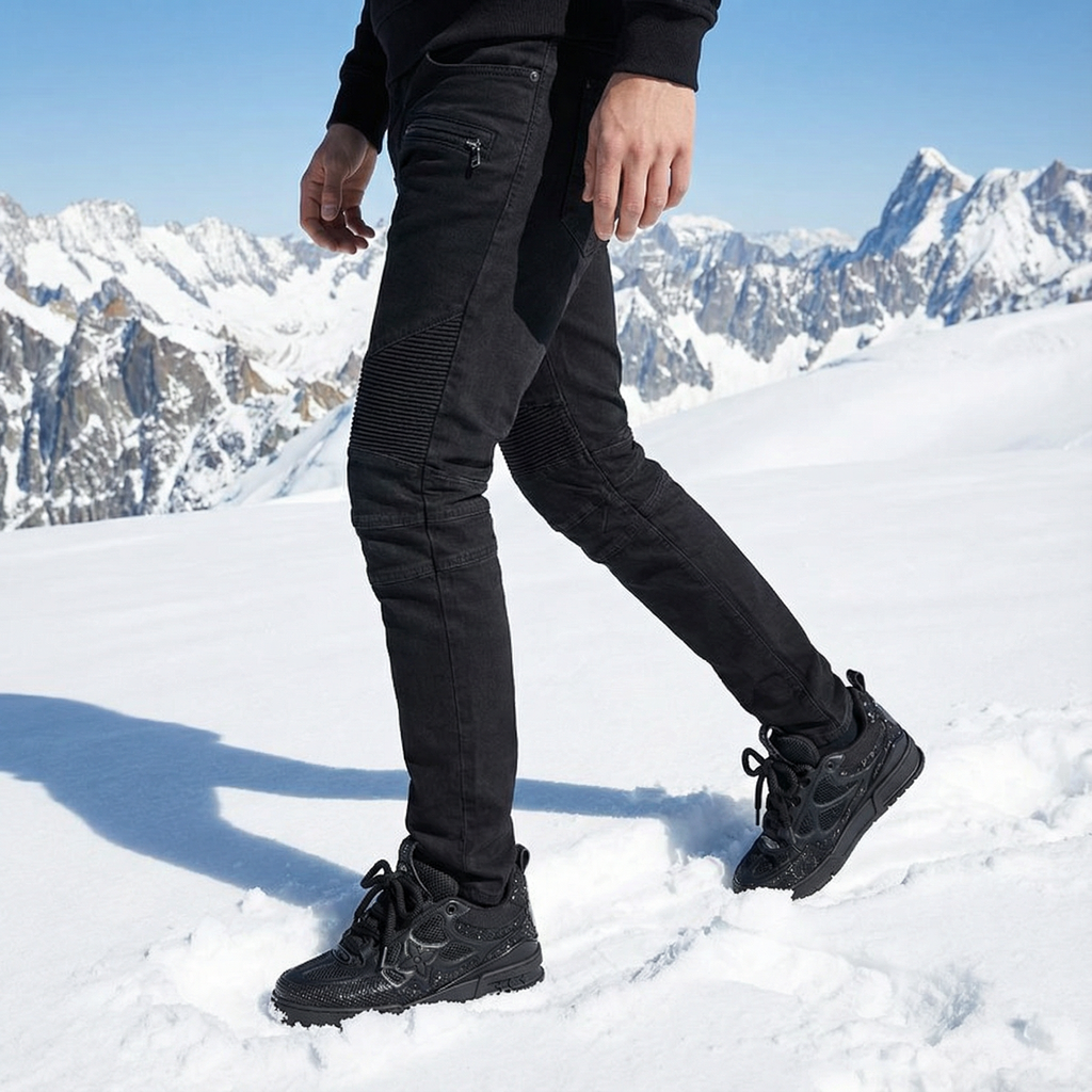 Biker Black Slim Fit Jeans