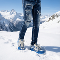 Blue Ripped & Repaired Skinny Jeans