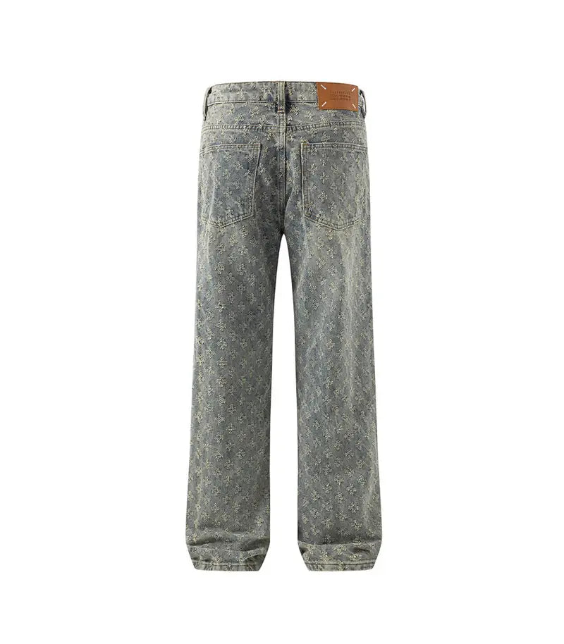 Grey Crafted Relaxed Jeans