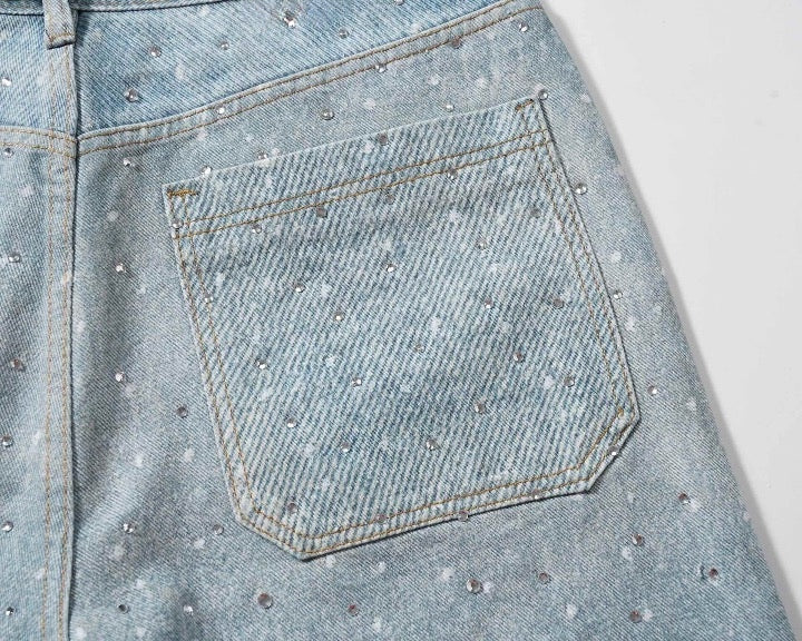 Blue Diamonds Jorts