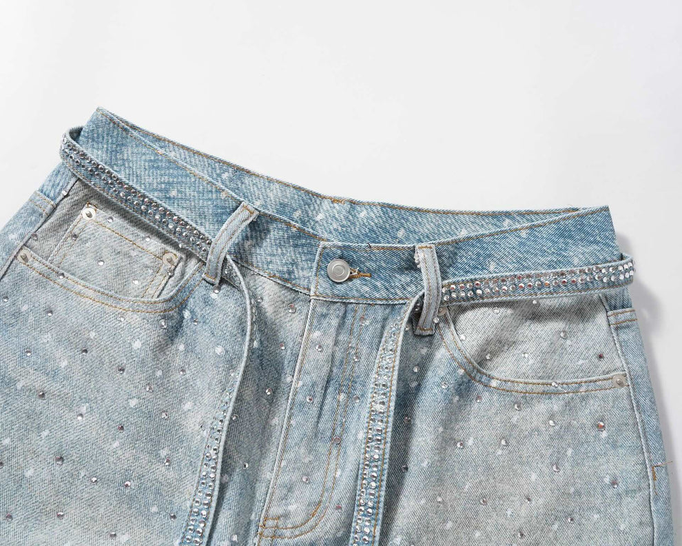 Blue Diamonds Jorts