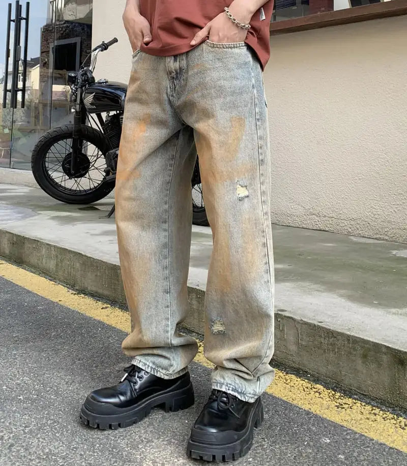 Dirty Washed Relaxed Jeans