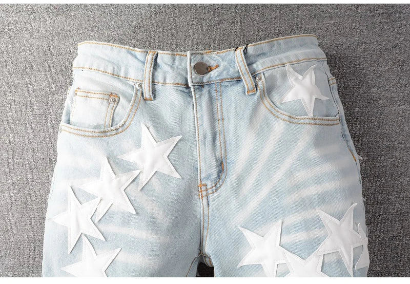 White Stars Skinny Jeans