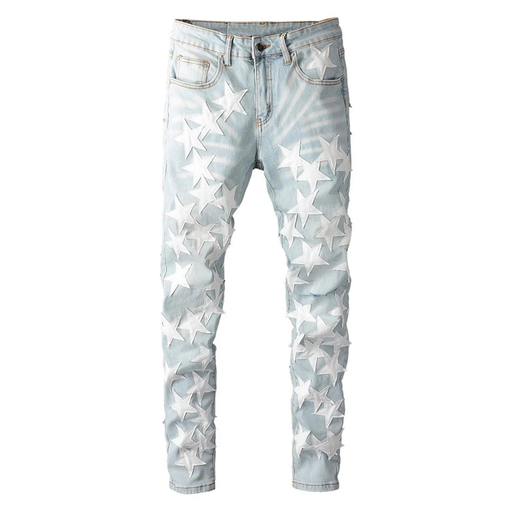 White Stars Skinny Jeans