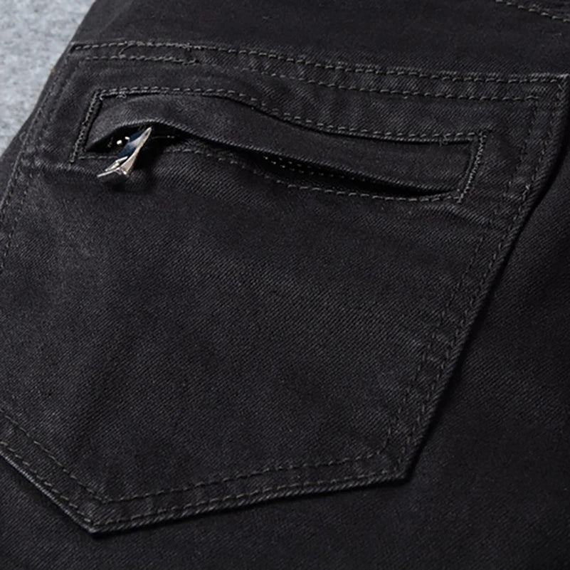 Biker Black Slim Fit Jeans