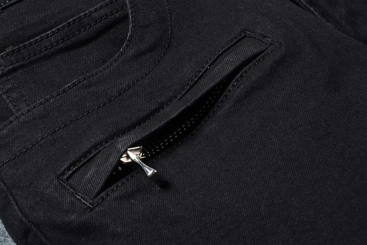 Biker Black Slim Fit Jeans