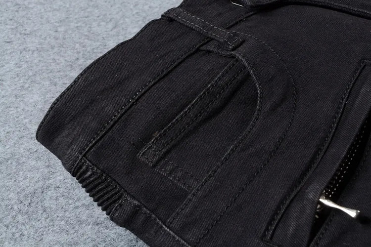 Biker Black Slim Fit Jeans