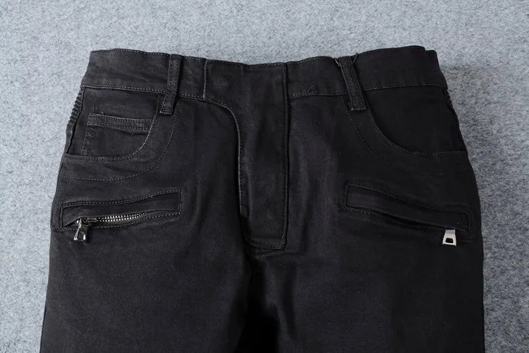 Biker Black Slim Fit Jeans