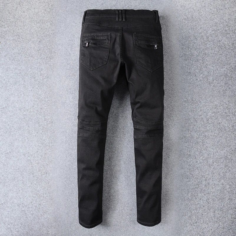 Biker Black Slim Fit Jeans