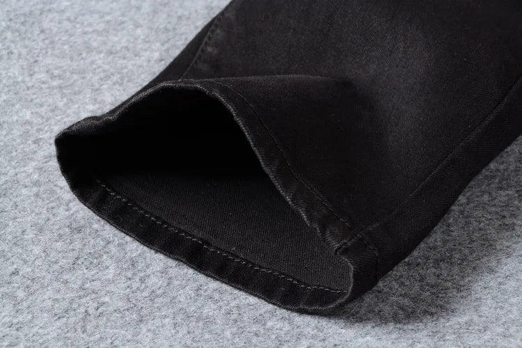 Biker Black Slim Fit Jeans