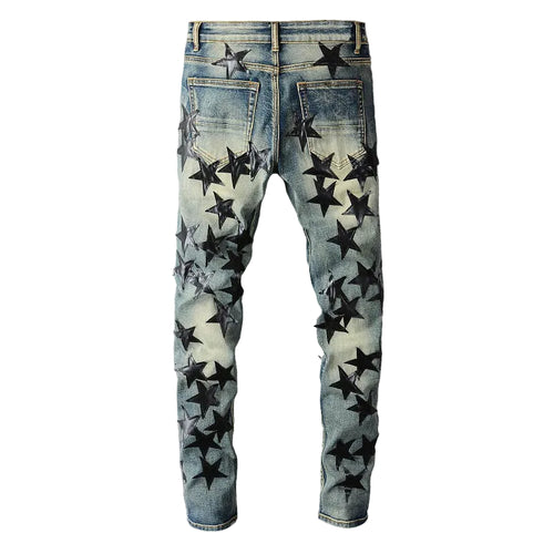 Black Stars Skinny Jeans