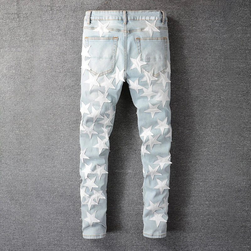 White Stars Skinny Jeans