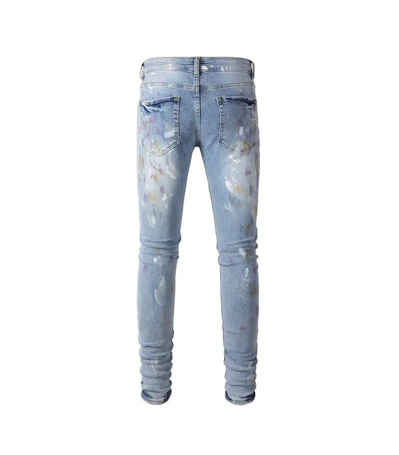 Worker Painted Skinny Jeans