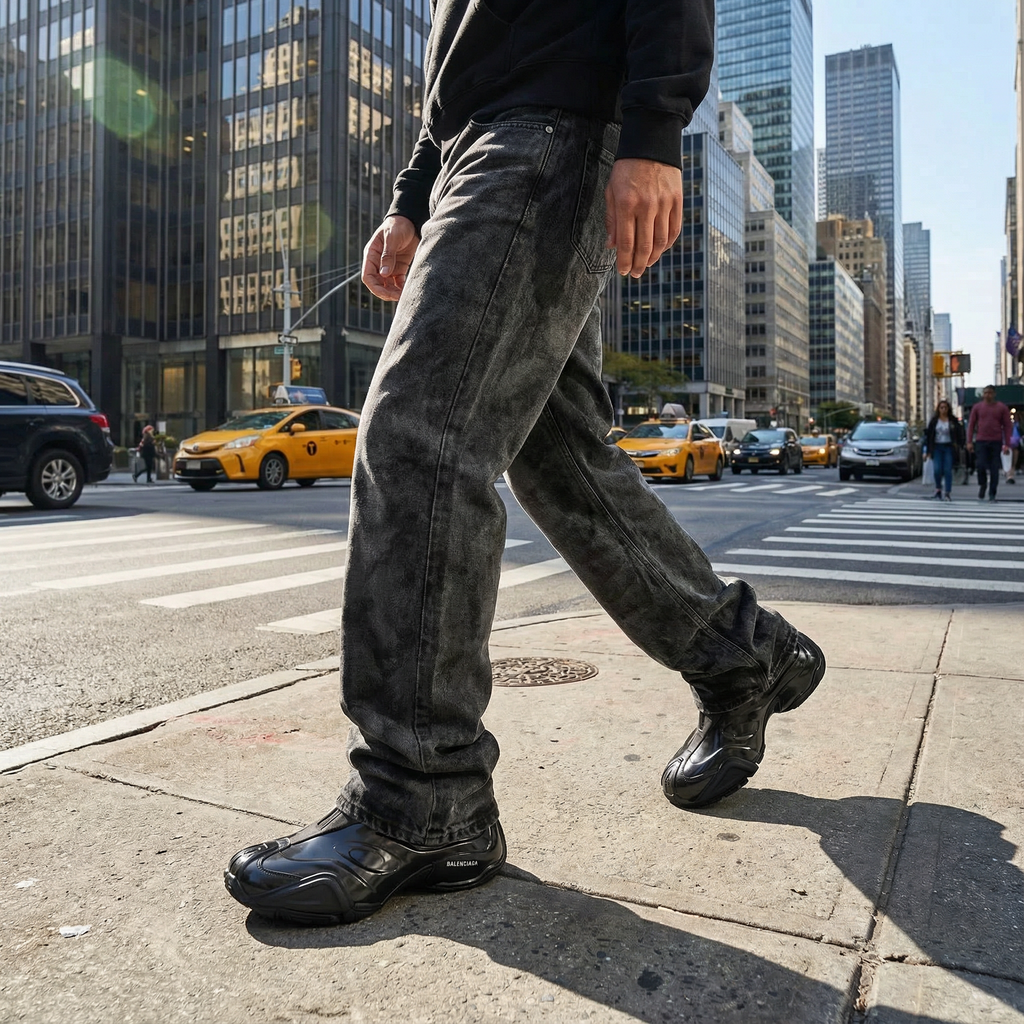 Hand Brushed Stacked Jeans