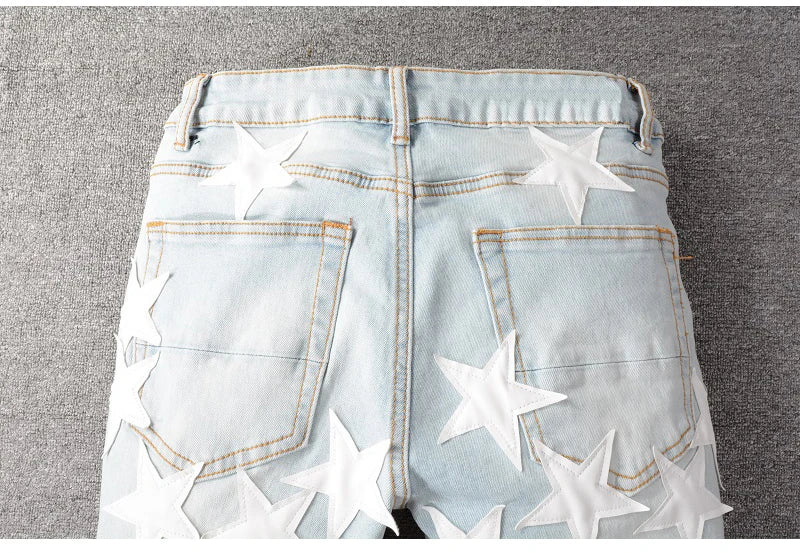 White Stars Skinny Jeans