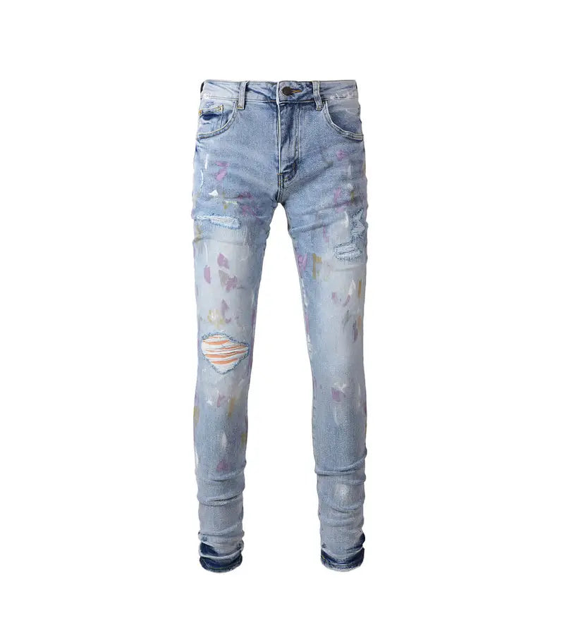 Worker Painted Skinny Jeans