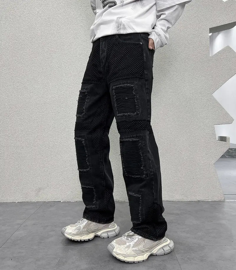 Patchwork Relaxed Jeans