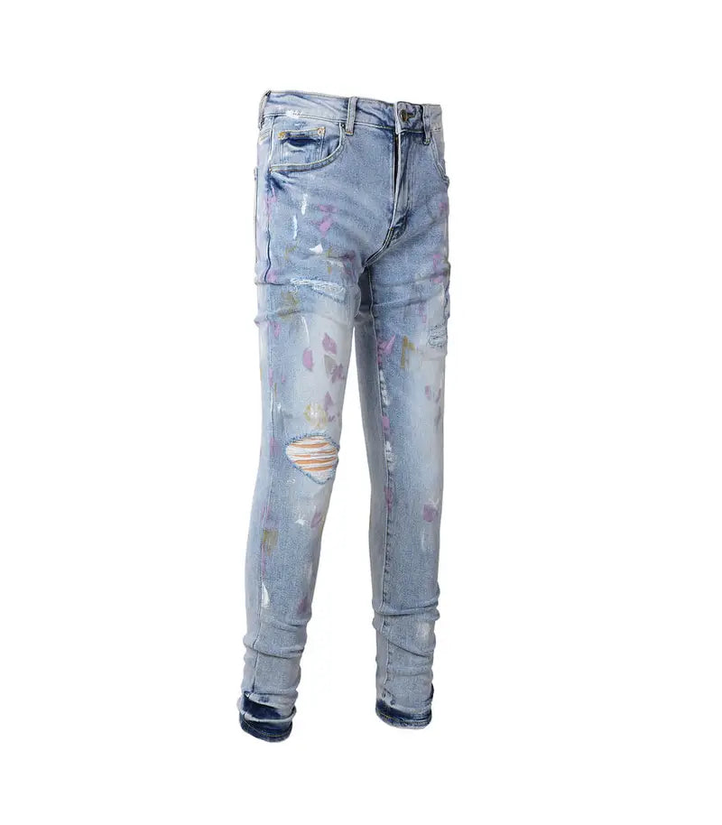 Worker Painted Skinny Jeans