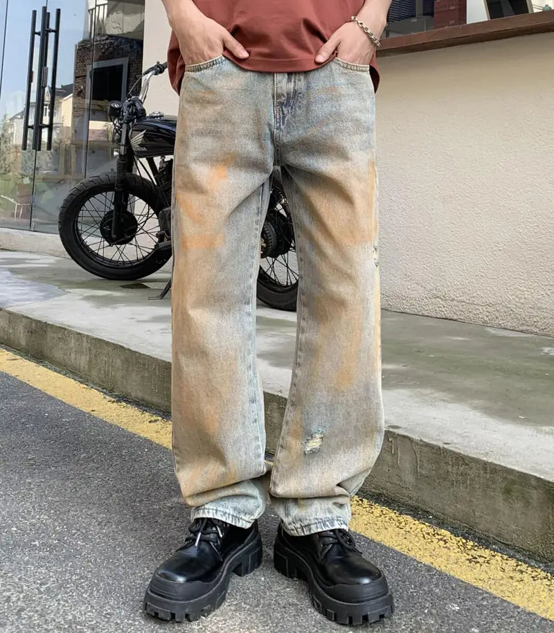 Dirty Washed Relaxed Jeans