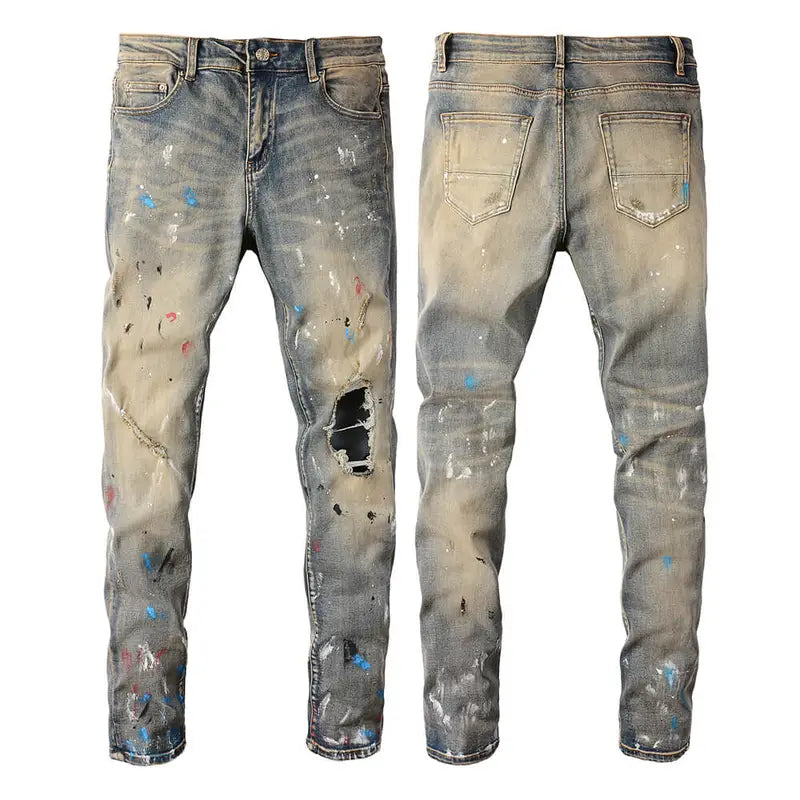 Hand Painted Skinny Jeans