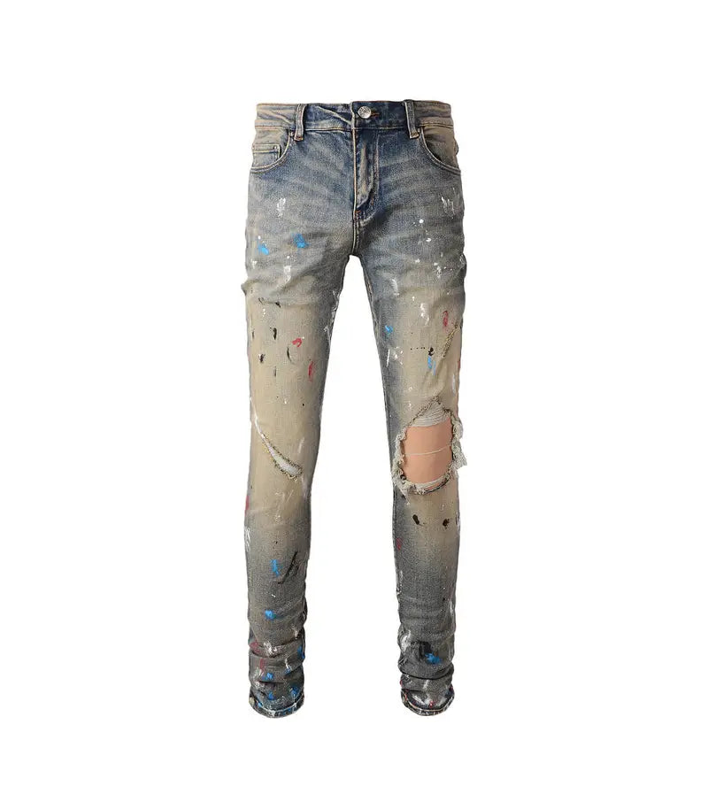 Hand Painted Skinny Jeans