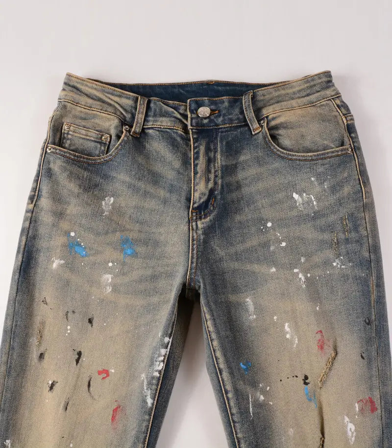 Hand Painted Skinny Jeans