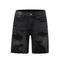 Scraped Black Jorts