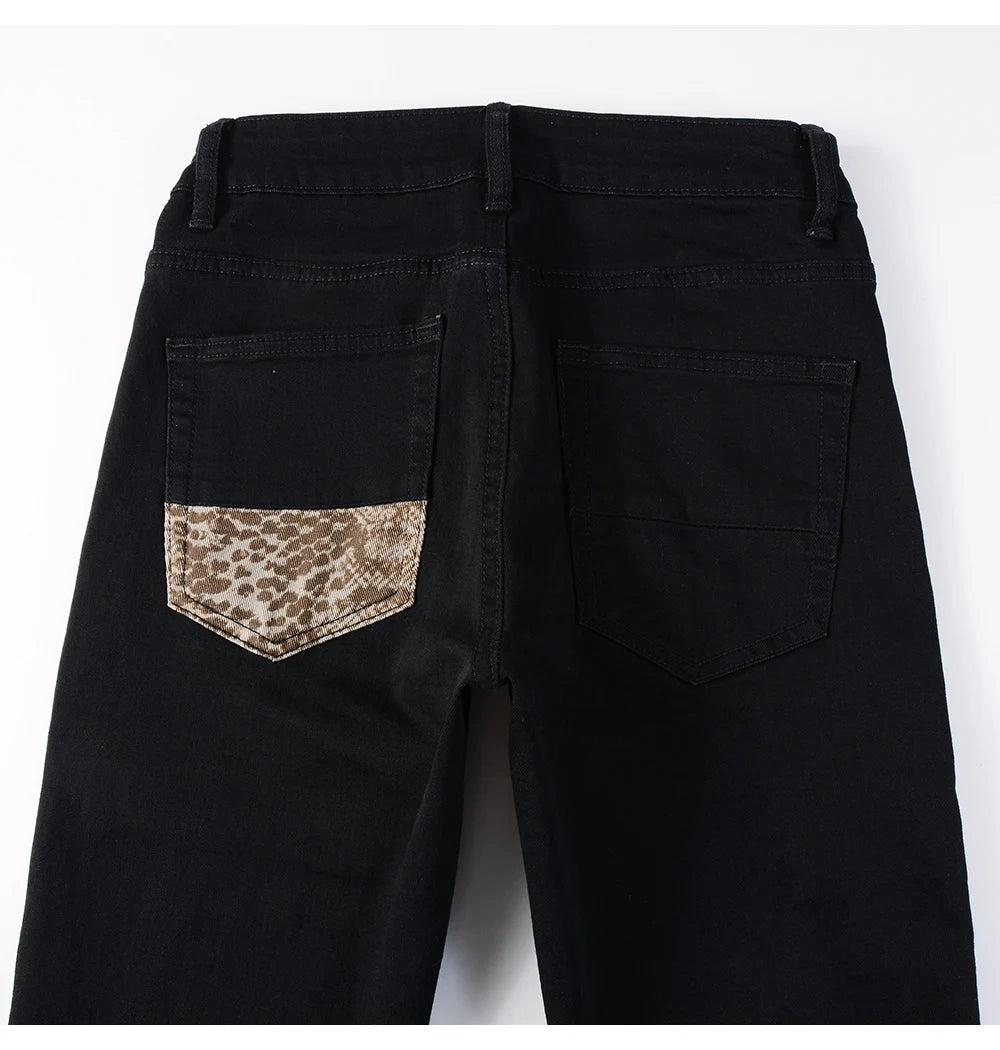 Python Patchwork Skinny Jeans