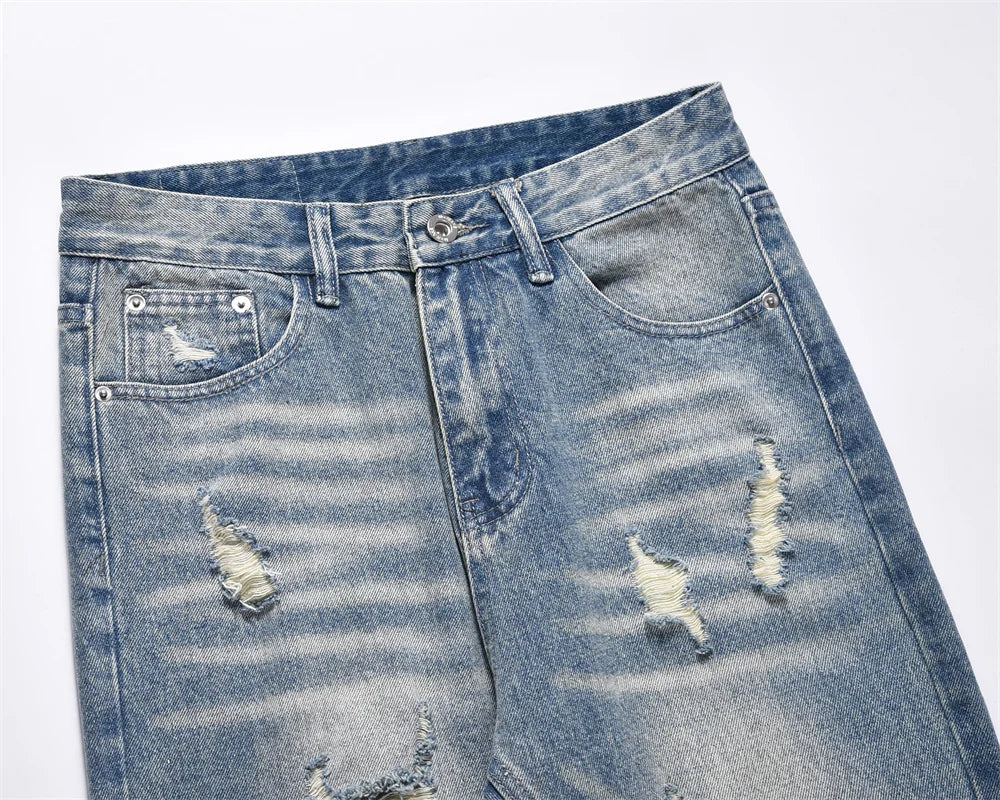 Scraped Flared Jeans