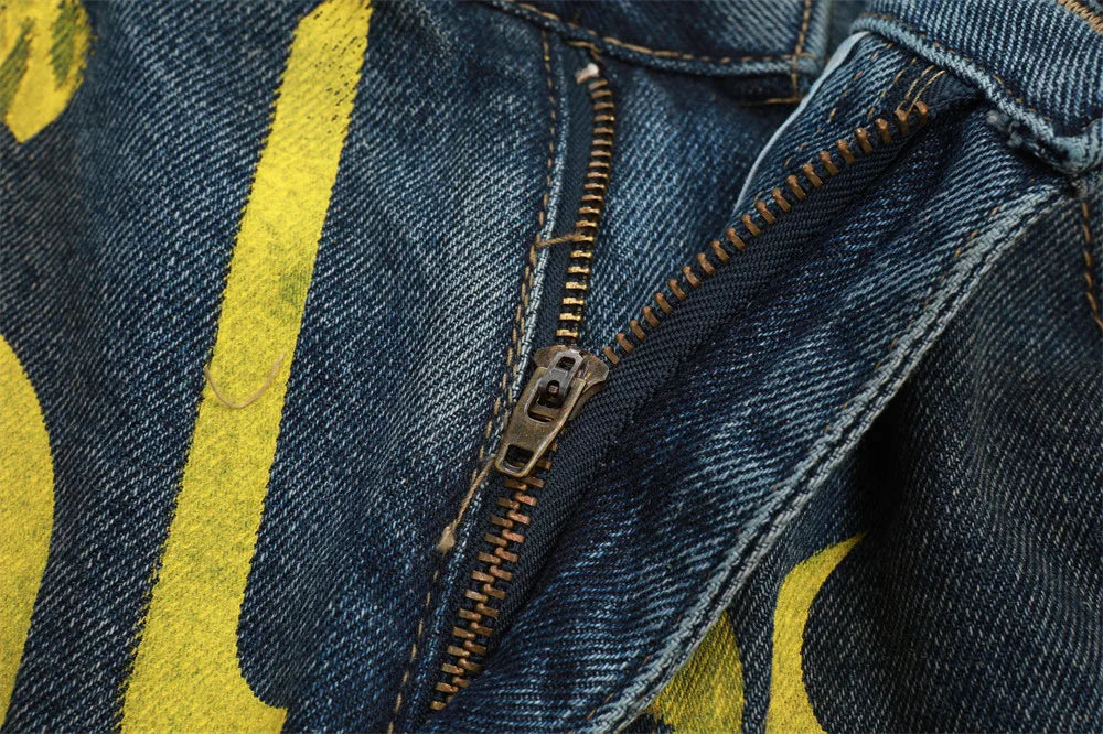 Graffiti Flared Jeans