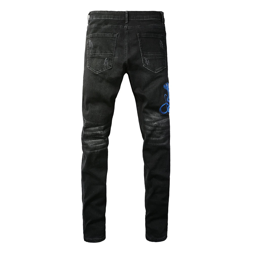 Royal Blue Mamba Skinny Jeans