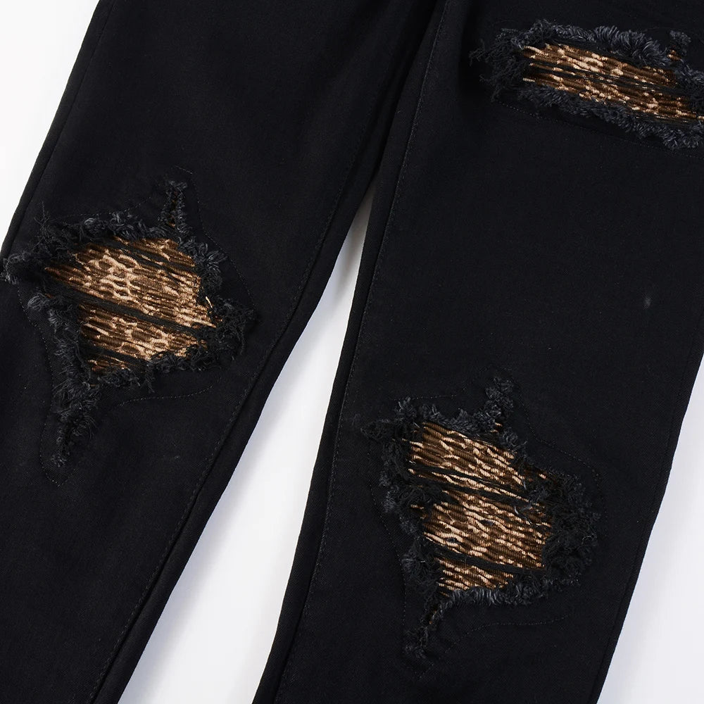 Python Patchwork Skinny Jeans