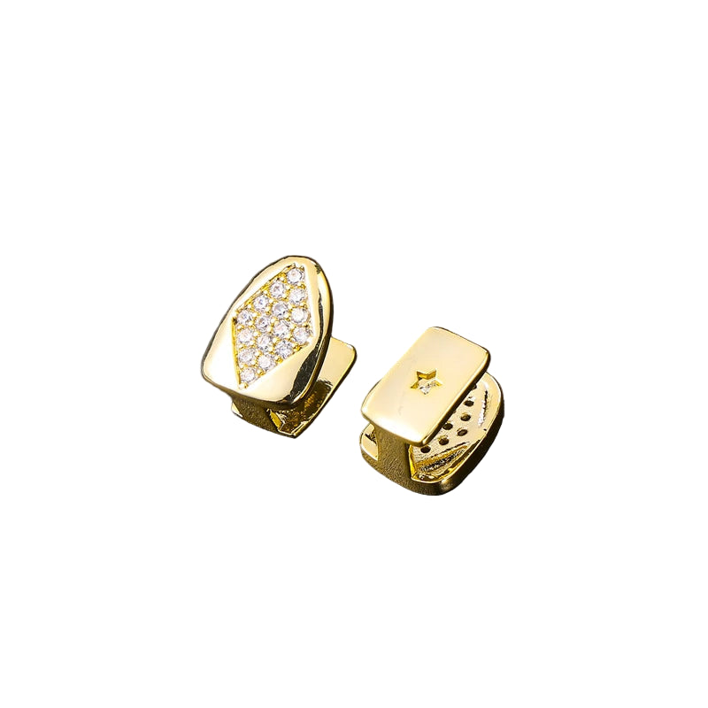Iced-out spades Grillz