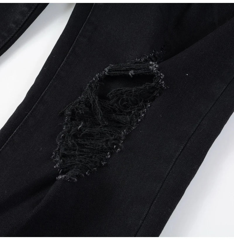 Classic Black Ripped Skinny Jeans