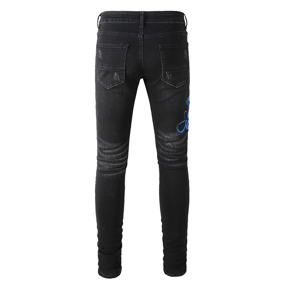 Royal Blue Mamba Skinny Jeans