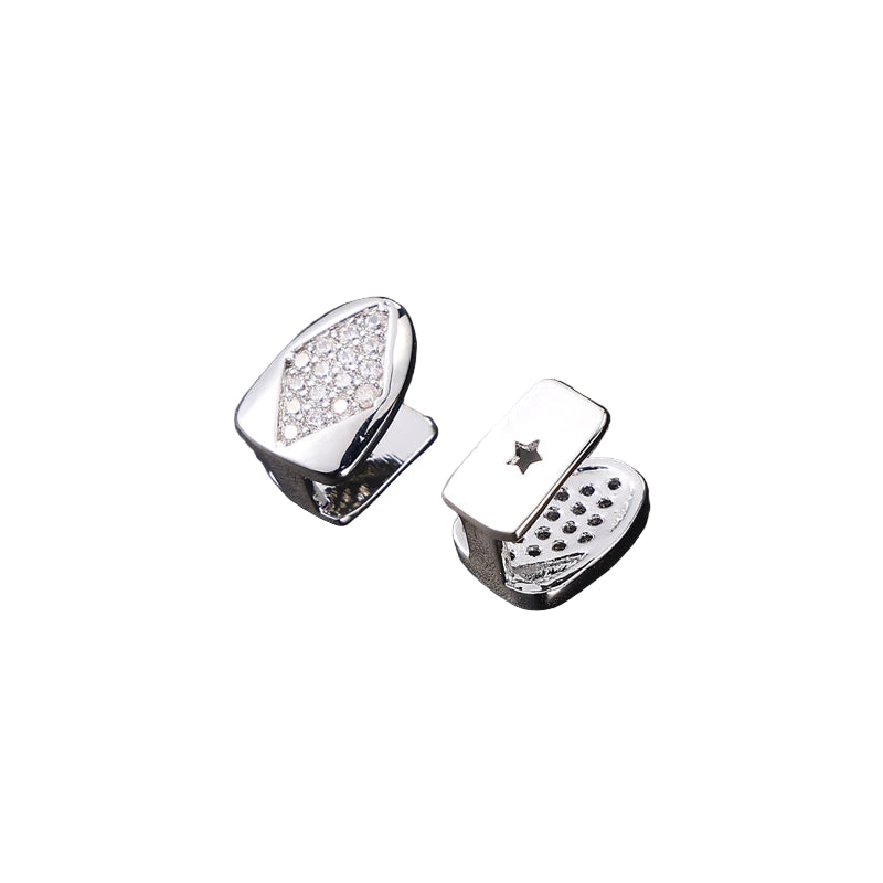 Iced-out spades Grillz
