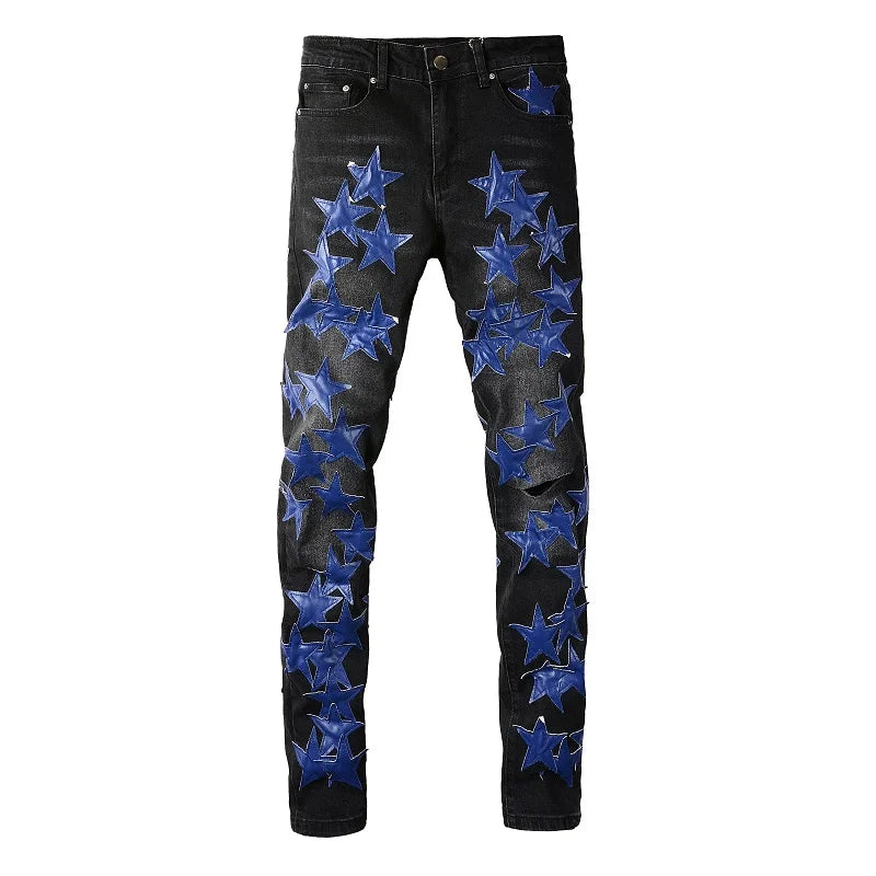 Blue Stars Skinny Jeans