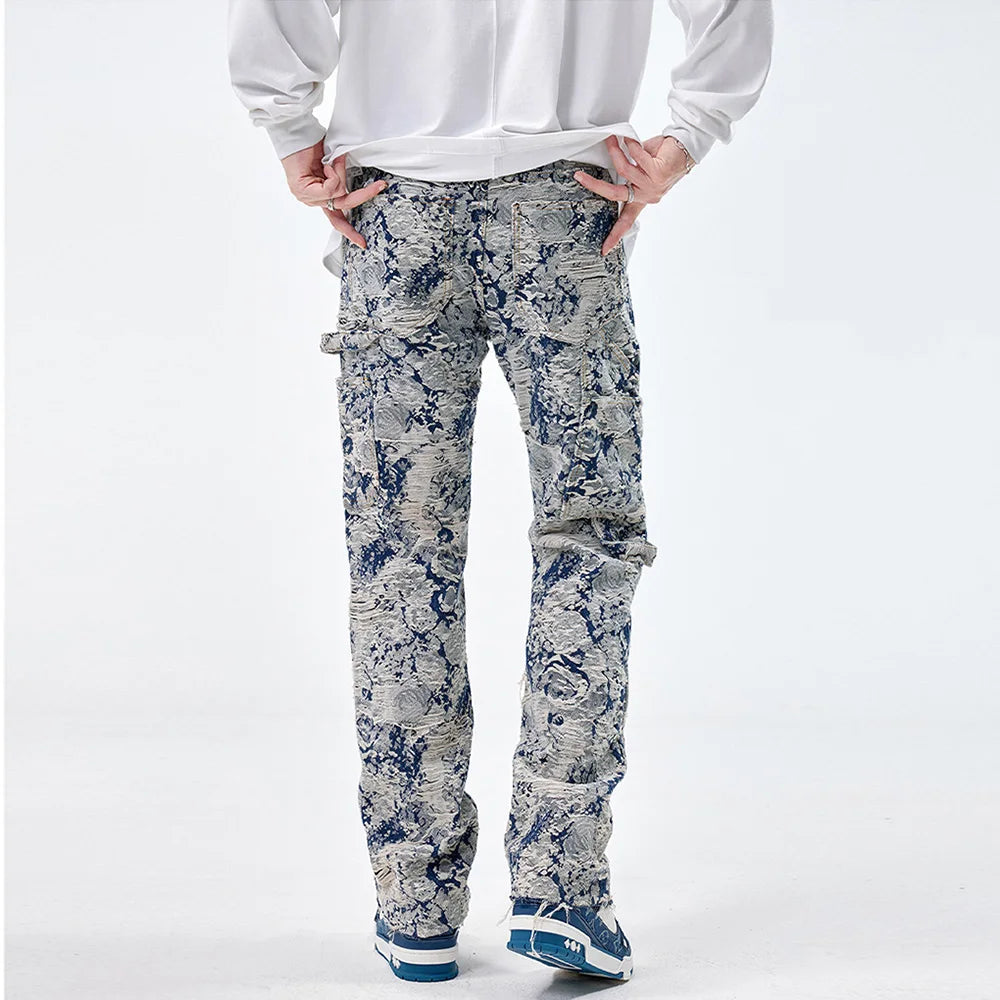 Chaps Floral Weave Relaxed Jeans