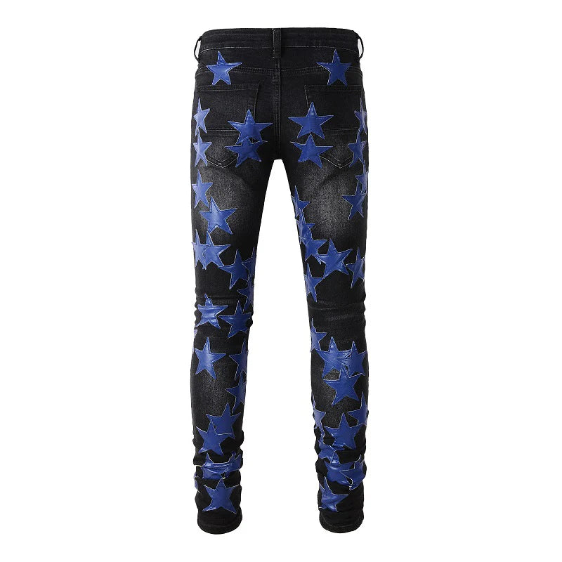 Blue Stars Skinny Jeans