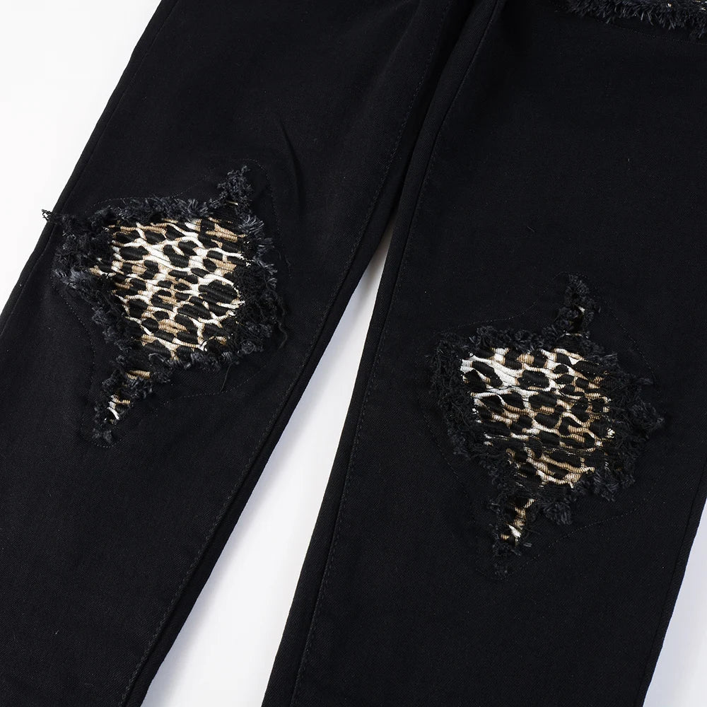 Jaguar Patchwork Skinny Jeans