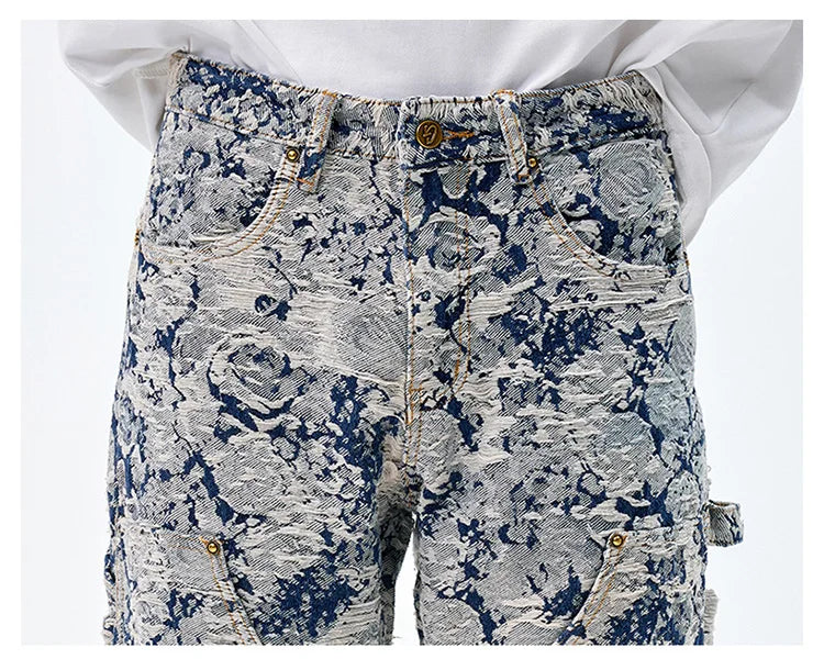 Chaps Floral Weave Relaxed Jeans