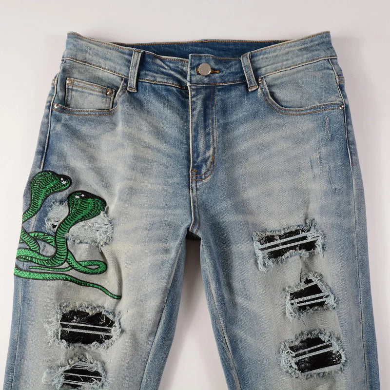 Green Mamba Skinny Jeans