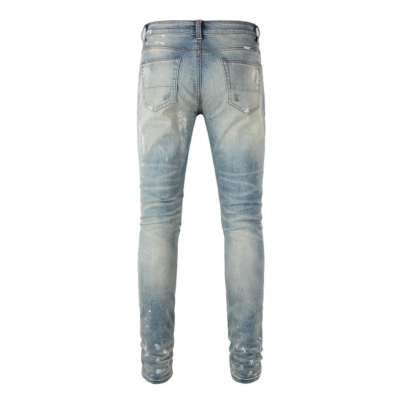 Tapered Ripped Skinny Jeans