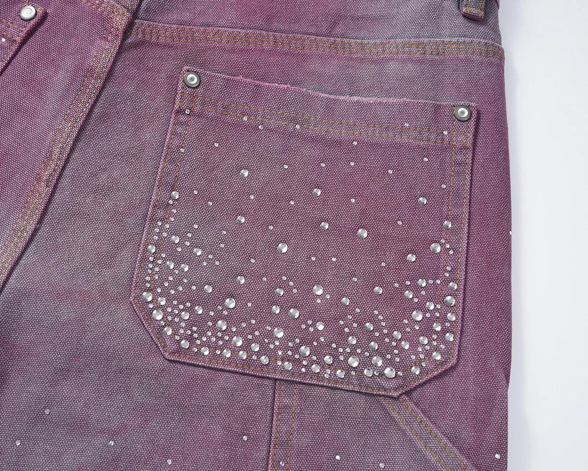 Purple Diamonds Jorts
