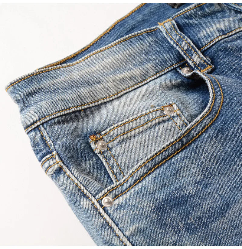 Pattern Stars Skinny Jeans