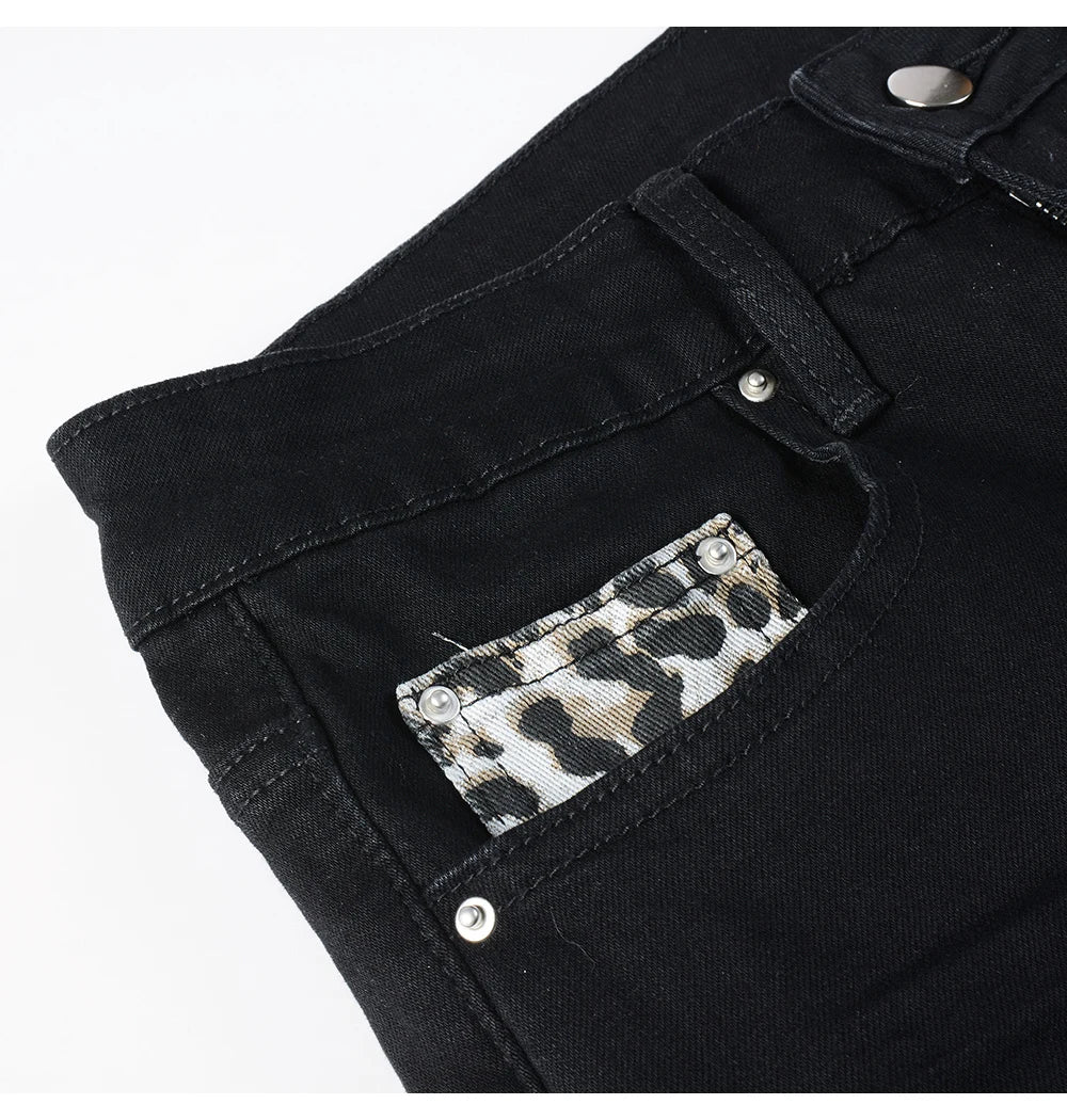 Jaguar Patchwork Skinny Jeans