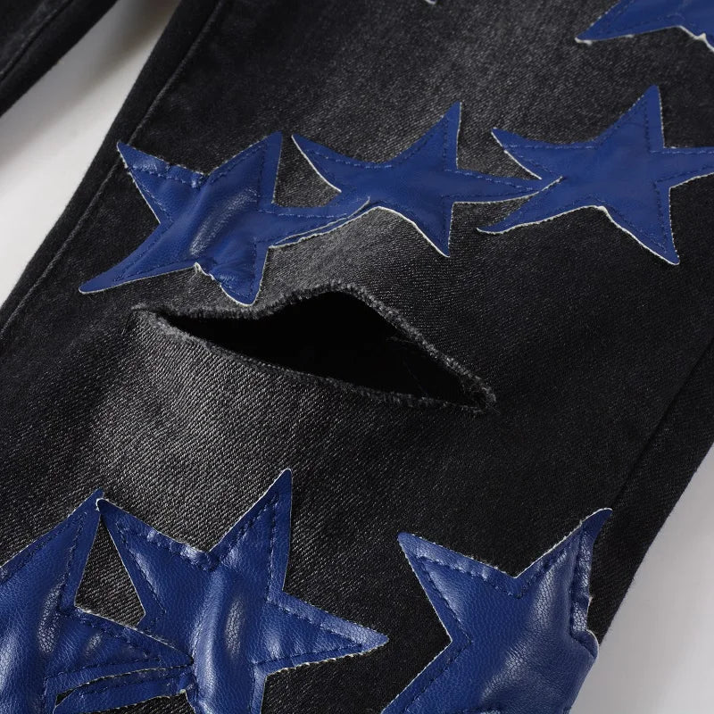 Blue Stars Skinny Jeans