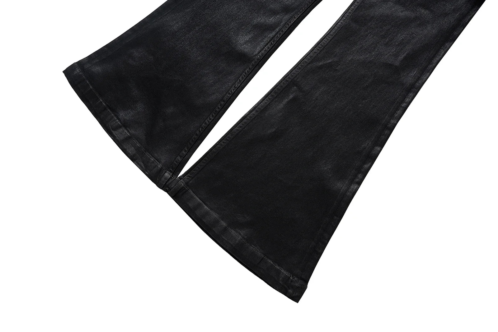 Black Cerated Stacked Jeans