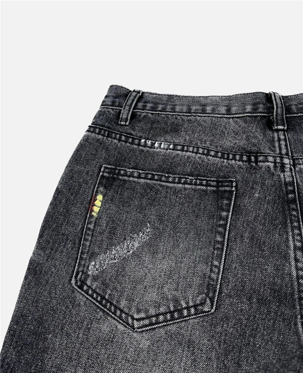 Black Cut Flared Jeans