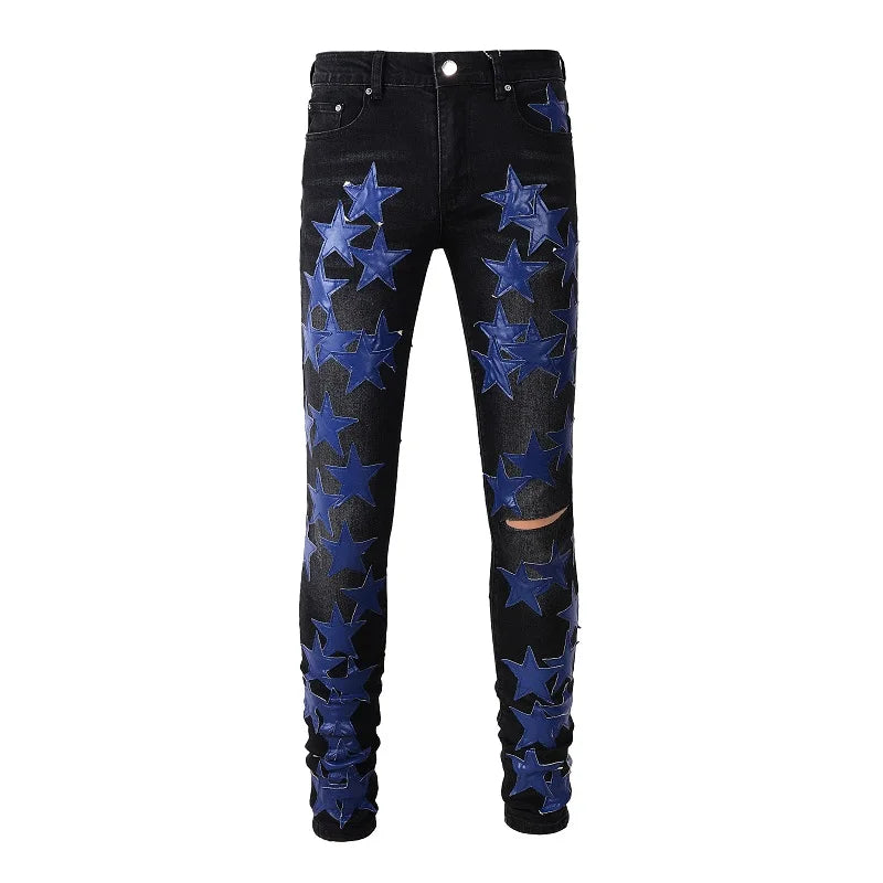 Blue Stars Skinny Jeans